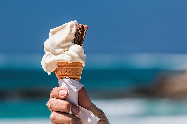 melting ice cream cone